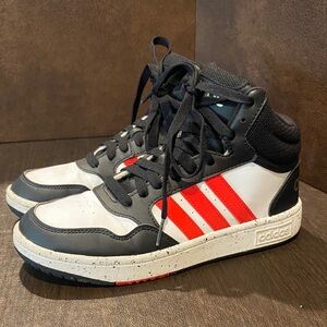 Adidas Black and Red Striped Sneakers
